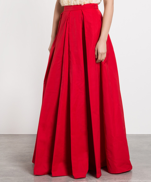 Twinset Red maxi skirt with pleats 231TP2720 изображение 3