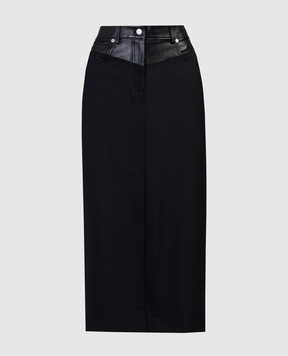 Helmut Lang Черная комбинированная юбка N06HW306