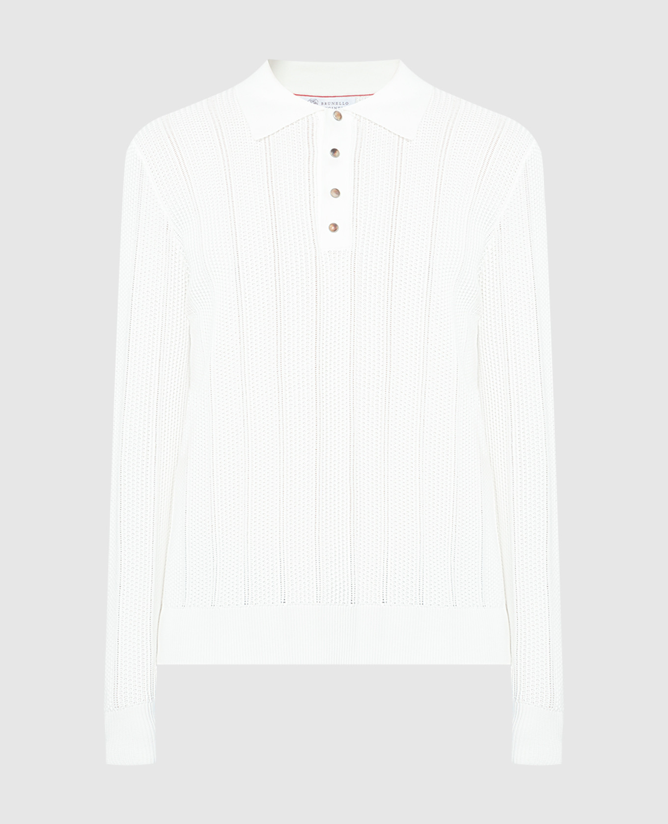 White polo shirt with a pattern