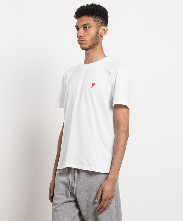 Ami Paris Белая футболка с логотипом BFUTS001724 изображение 3