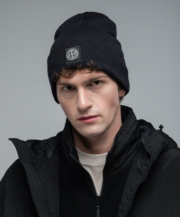 Stone Island Blue cap with logo 7915N03D7 image 2