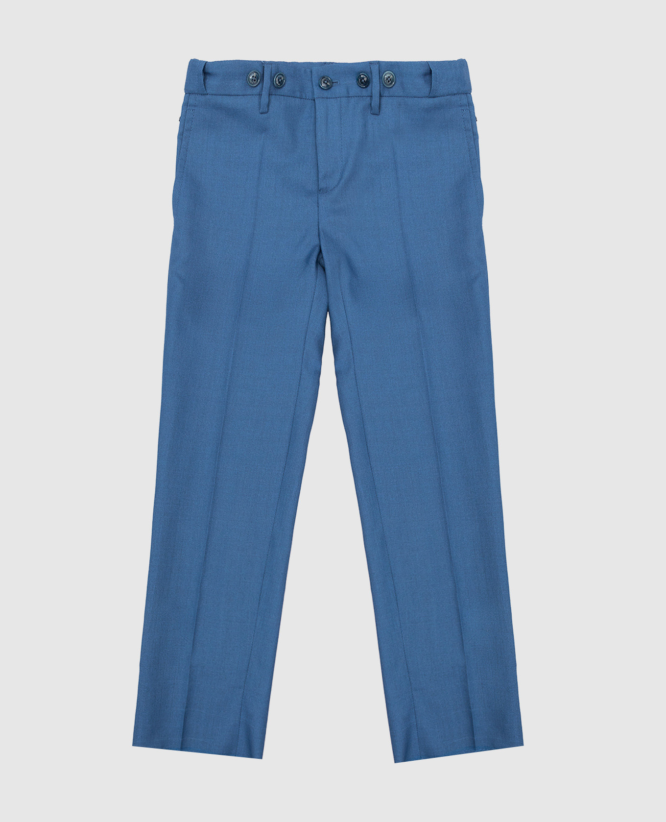Children's blue trousers in wool and silk
