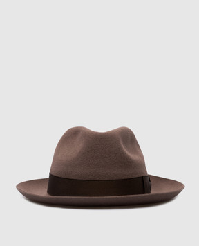 Borsalino Коричневая шляпа Jer из шерсти 390054
