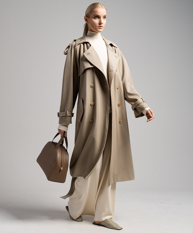 The Row June wool beige trench coat 7487W2323 buy with Hungary