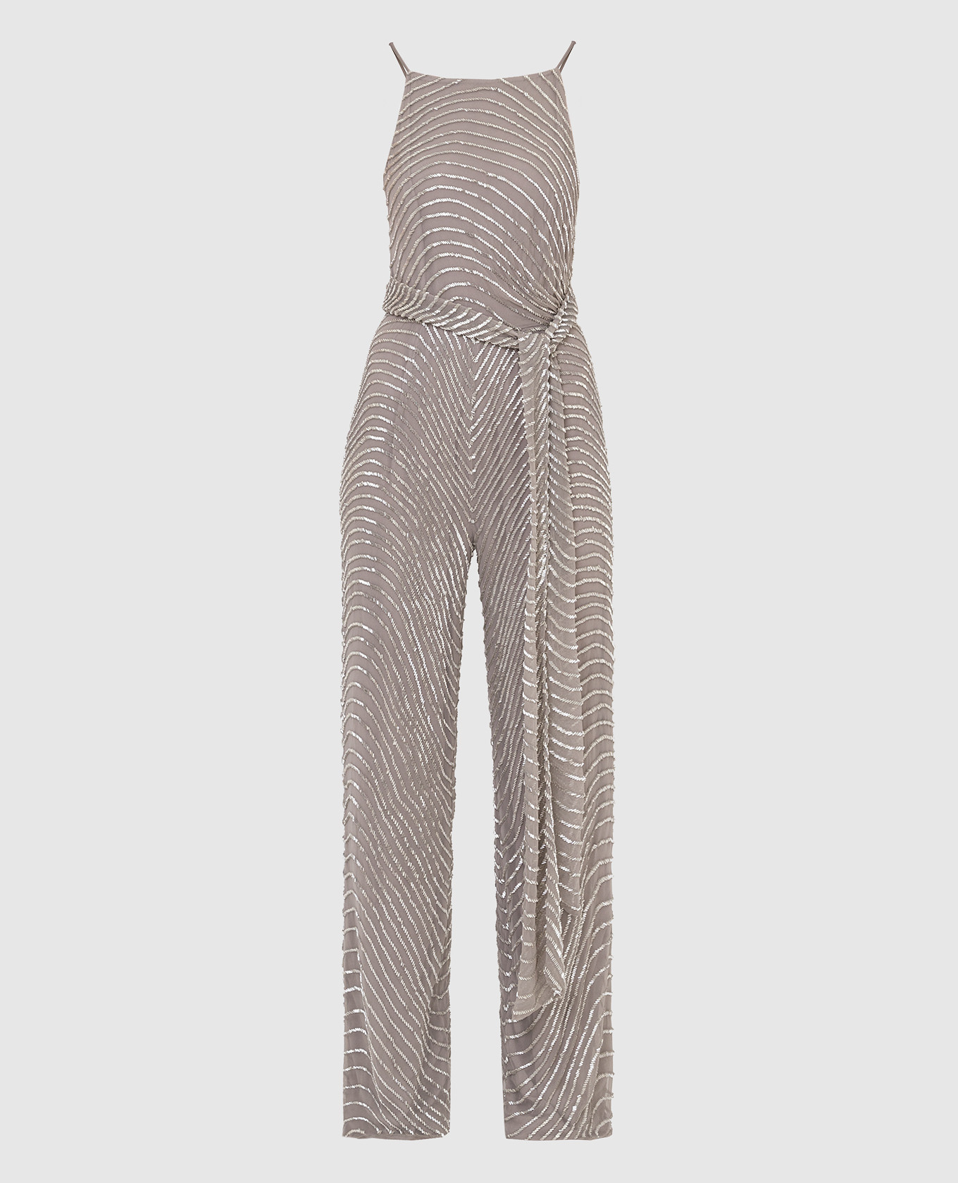 Gray Axton jumpsuit with beads