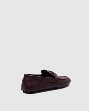 Valentino Коричневі шкіряні мокасини Vlogo Signature 3Y2S0G30BNT
