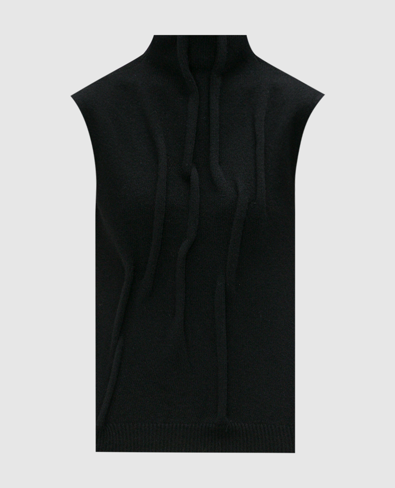 Black vest made of wool