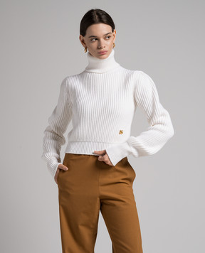 Dolce&Gabbana Білий светр з вовни з логотипом FXB57TJCVP0