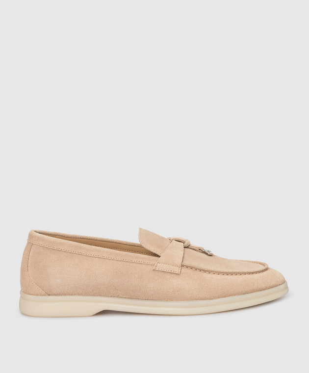 Babe Pay Pls Light beige suede slippers FLAVIA