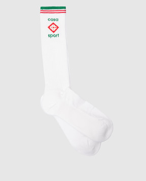 Casablanca Білі шкарпетки з логотипом Casa Sport APS24ACC07701