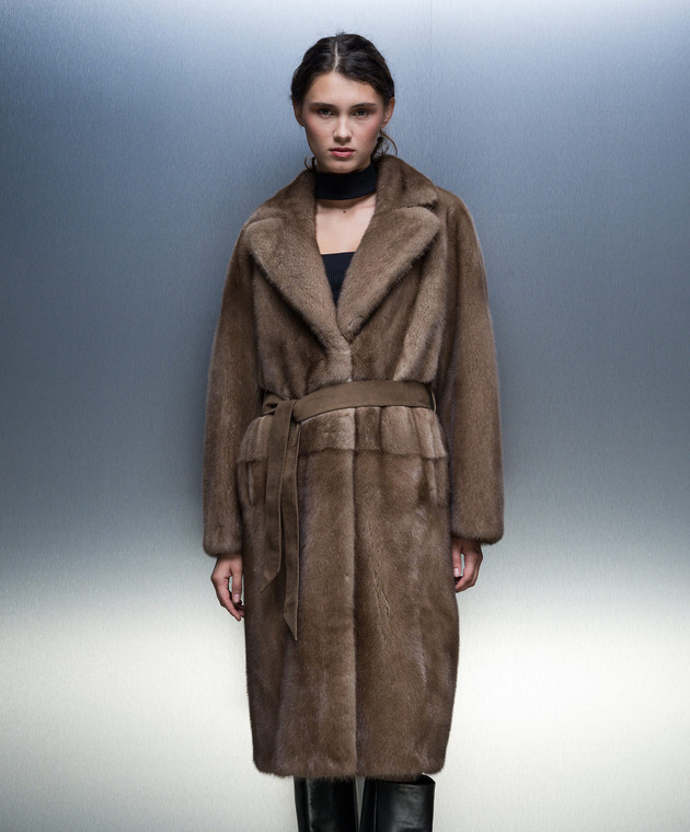 MalaMati Taba brown fur coat made of mink fur TABA image 3