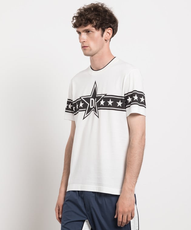 Dolce&Gabbana White t-shirt with logo print G8KDOTFI7K5 image 3