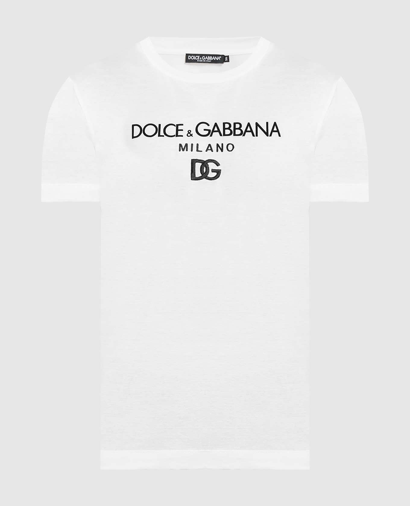 White t-shirt with contrasting logo print