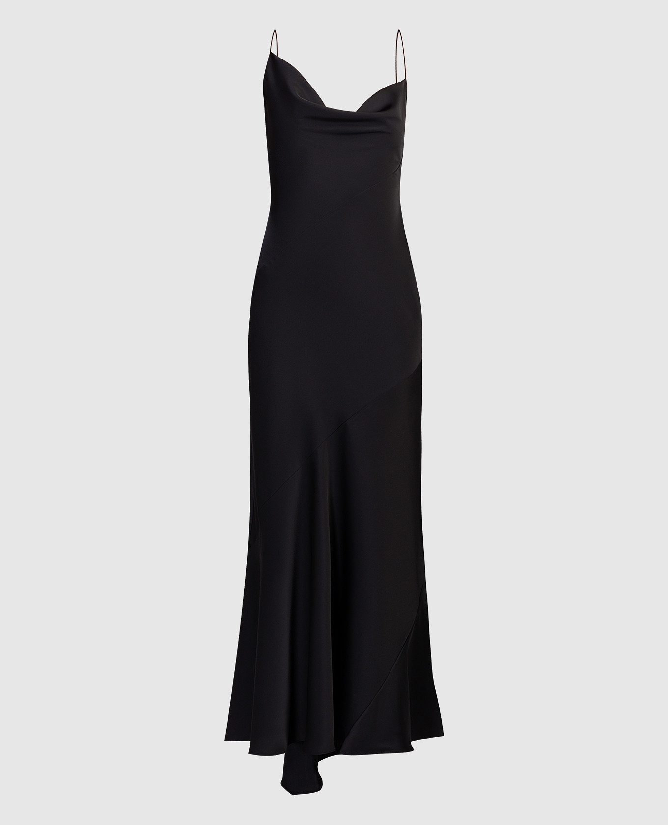 Black maxi dress with an open back