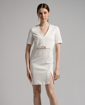 Twinset Біла сукня міні з логотипом 241TP2275