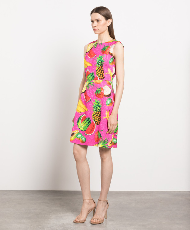 Dolce&Gabbana Pink dress in a print F6UL7TFSM3O image 3