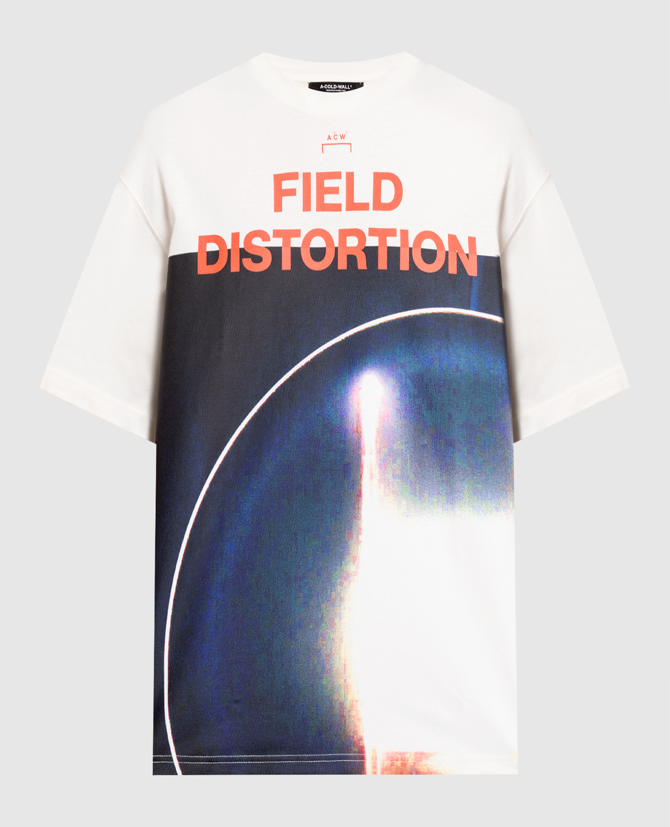 

Белая футболка Field Distortion с принтом, Белый, Футболки