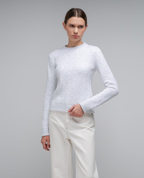 Missoni Белый джемпер в узор с пайетками DS23WN01BK025E