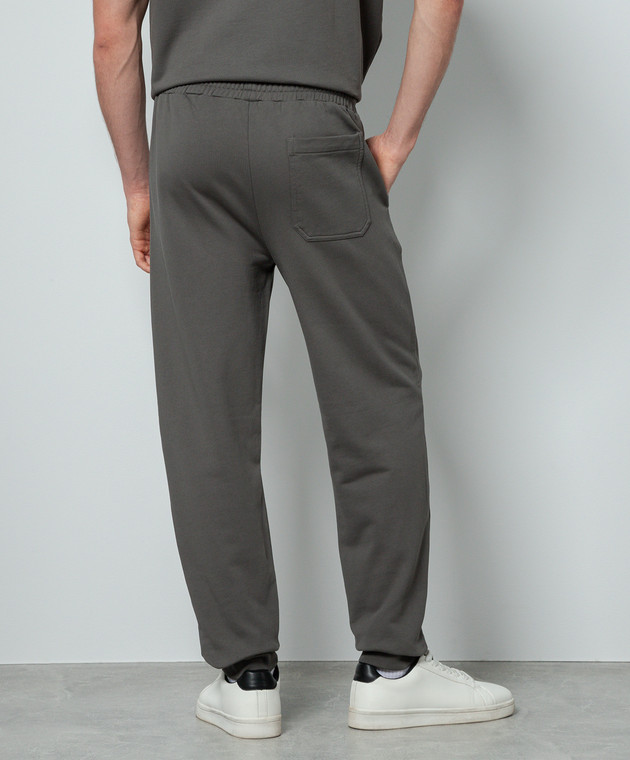 Helmut Lang - Gray joggers with logo print N09HM210 - buy with Sweden  delivery at Symbol