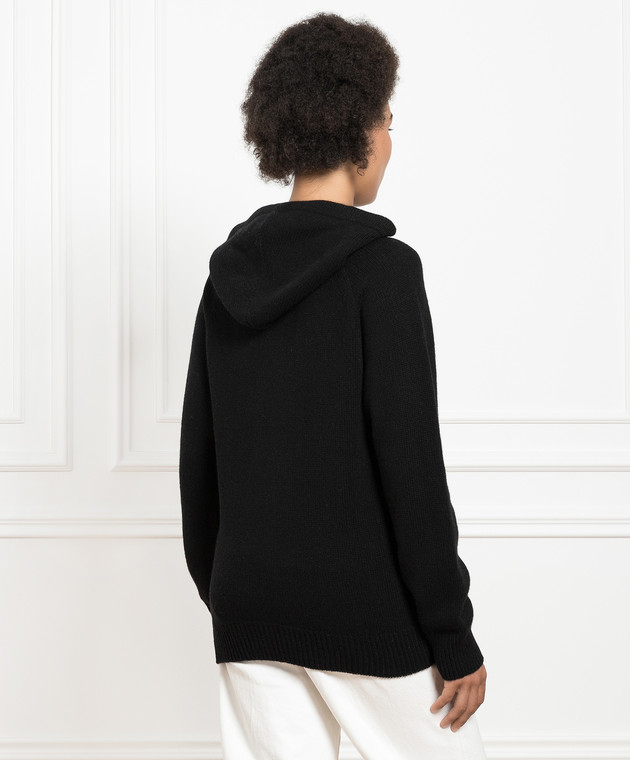 Babe Pay Pls Black cashmere hoodie MD9681305341R image 4