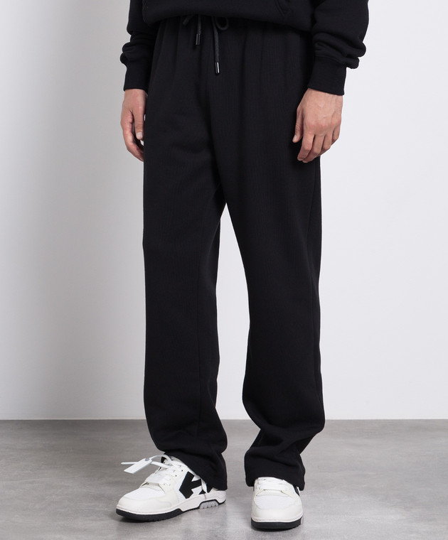 Off-White Черные спортивные штаны OMCH054F23FLE006 изображение 3