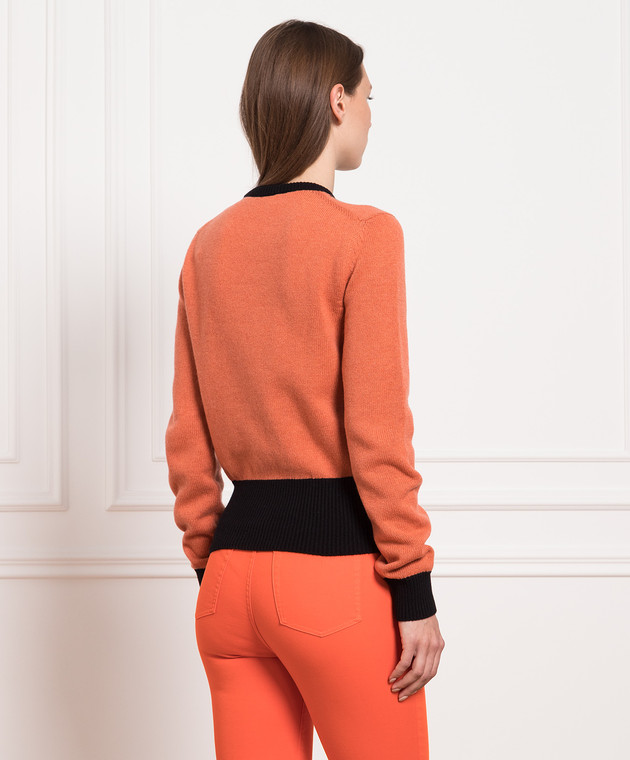 Dolce&Gabbana Orange sweater made of cashmere and wool with a pattern FX601TJAMJ5 image 4