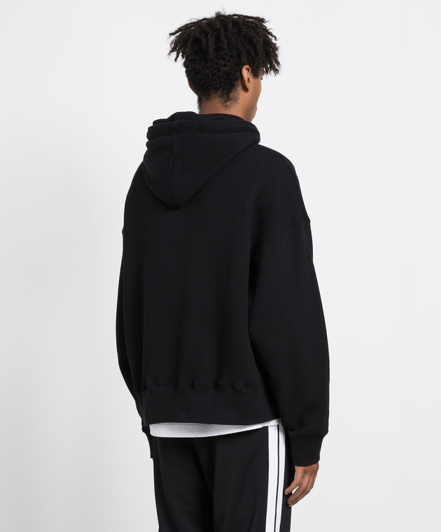 Palm Angels Черное худи с вышивкой Медведь PMBB058C99FLE001 изображение 4