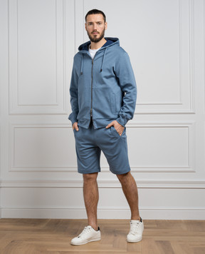ISAIA Блакитна спортивна кофта з логотипом MF0018J0300