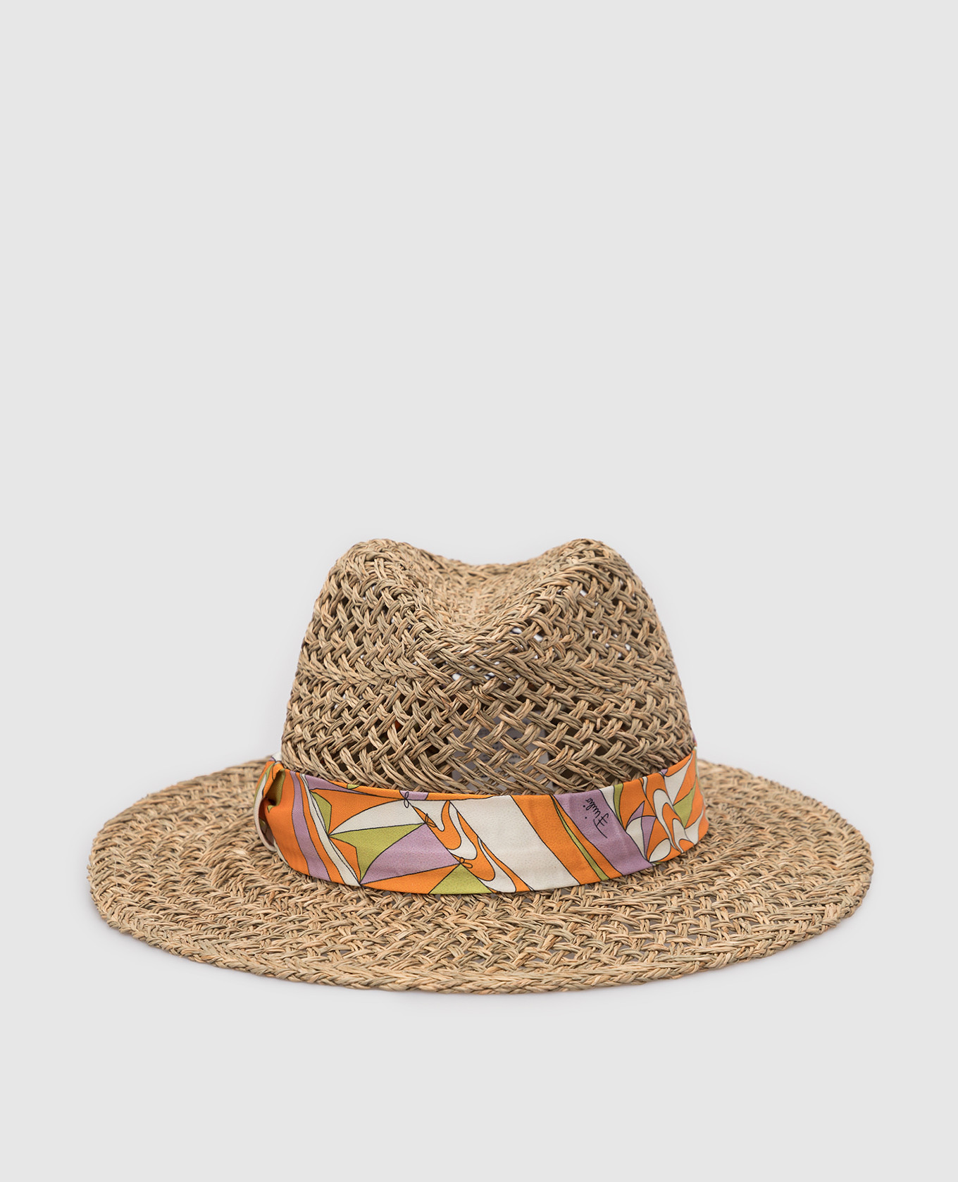 Соломенная шляпа с принтом Bandierine