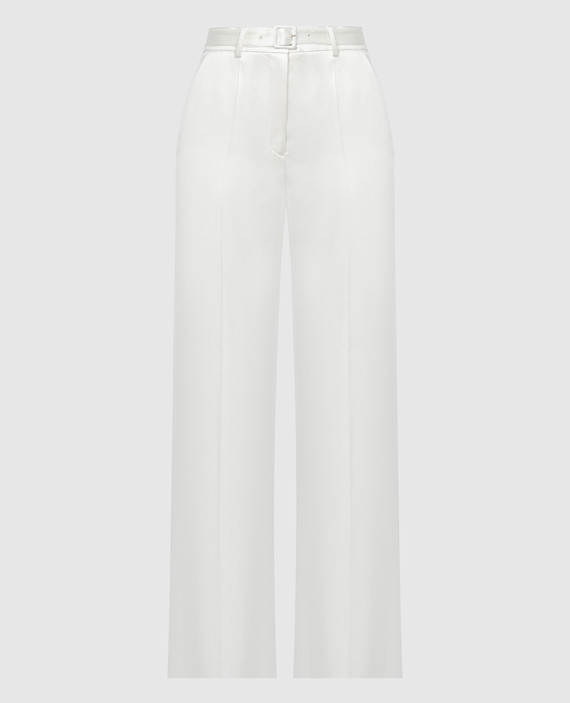 White Mabon silk flare pants