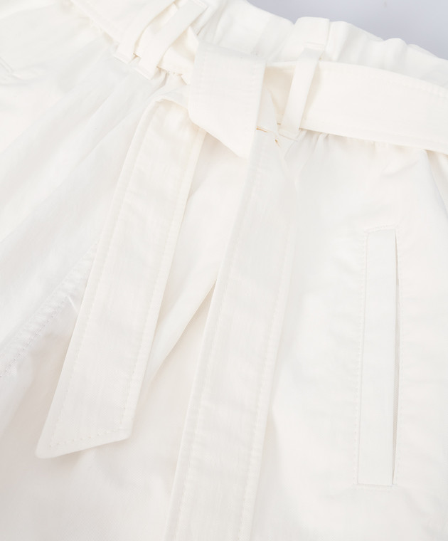 Brunello Cucinelli Дитячі білі шорти із защипами B0F48P011B зображення 3