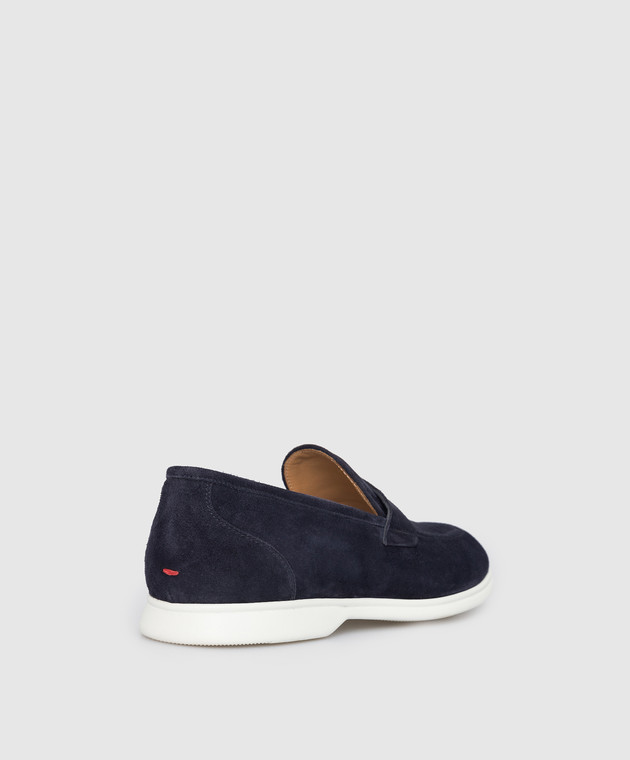 Kiton Navy Suede Loafers ChangeClear USSMOKAN00104 image 3