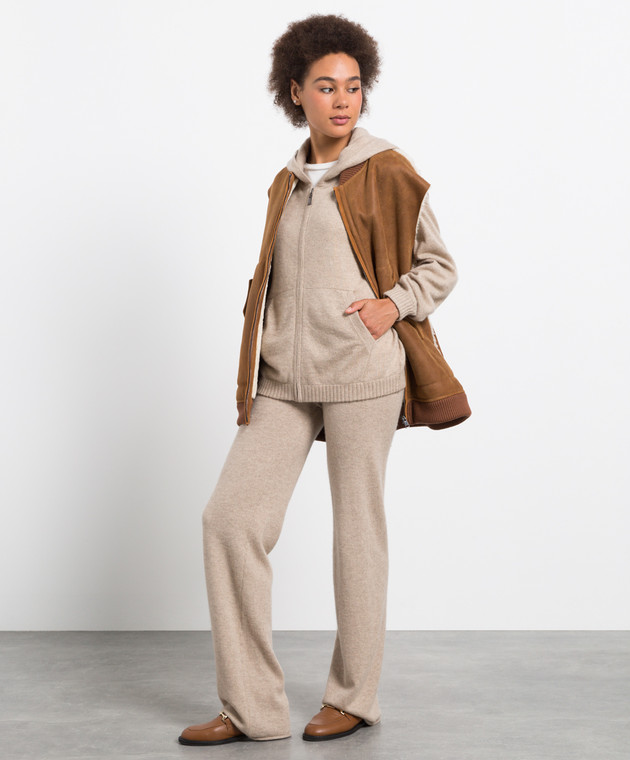 Simonetta Ravizza Бежевый кардиган Margherita из кашемира MARGHERITA изображение 2