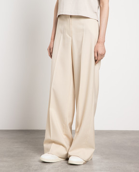 Off-White Бежеві штани з вовни OWCA174S23FAB003