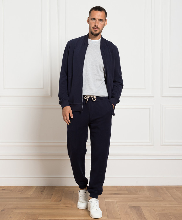 Brunello Cucinelli Серая меланжевая футболка с эффектом наложения слоев MTS377427 изображение 2