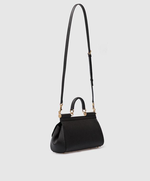 Dolce&Gabbana - Черная кожаная сумка-багет Sicily BB7117A1001 купить в ...