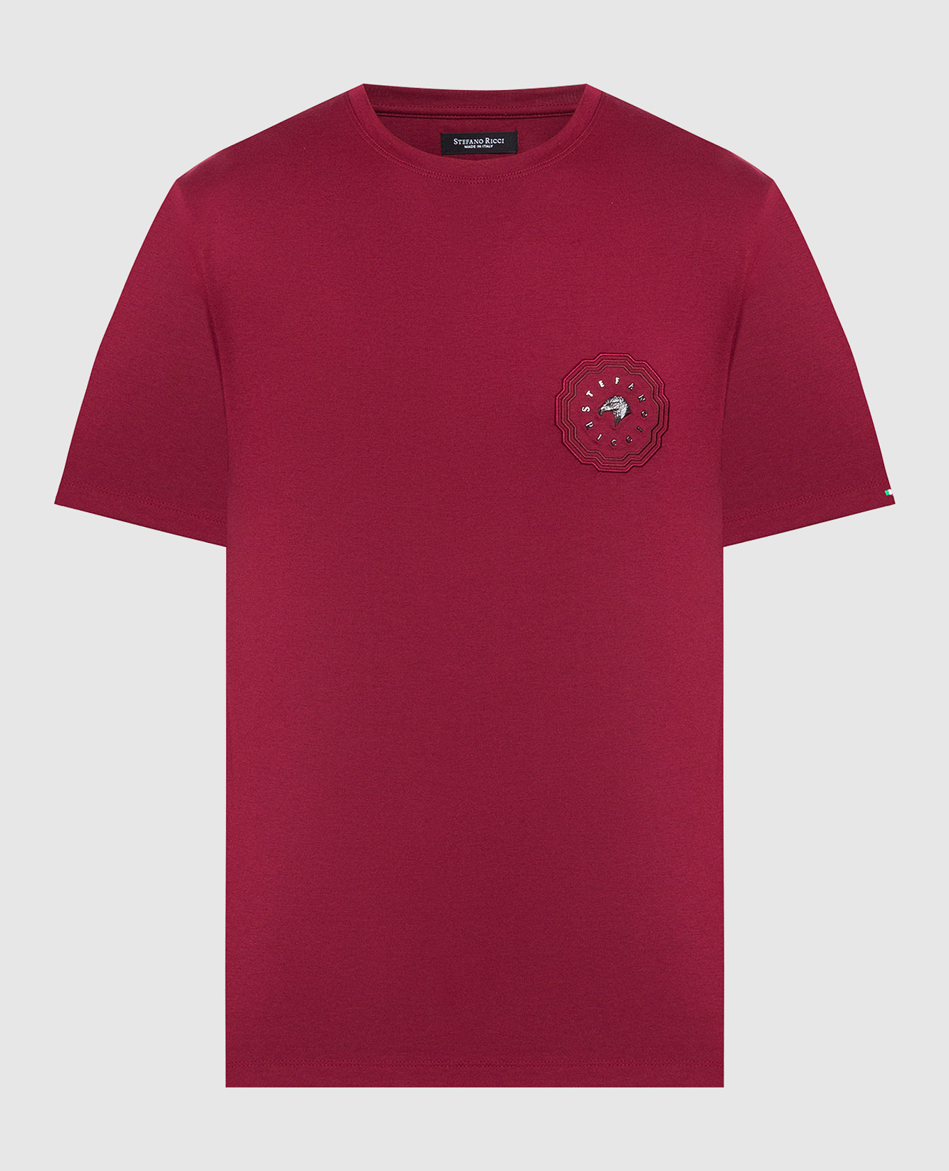 Burgundy t-shirt with logo