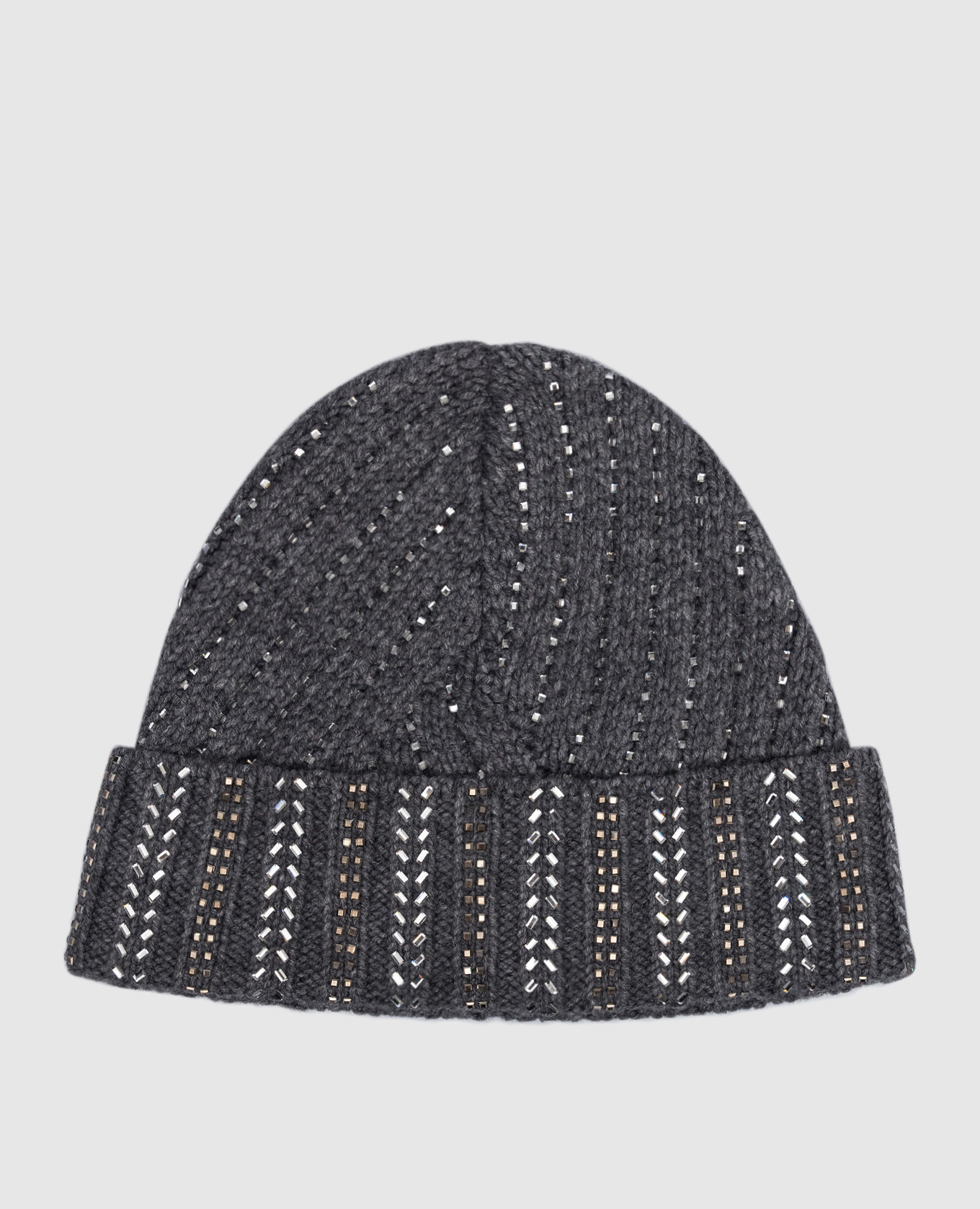 

Серая шапка с кристаллами, Серый, Шапки