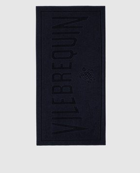 Vilebrequin Синее полотенце Sand в логотипе шаблон. SANC1200m