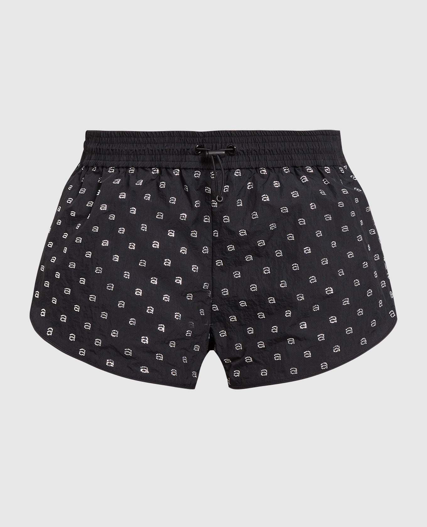 

Черные шорты с кристаллами, Черный, Шорты