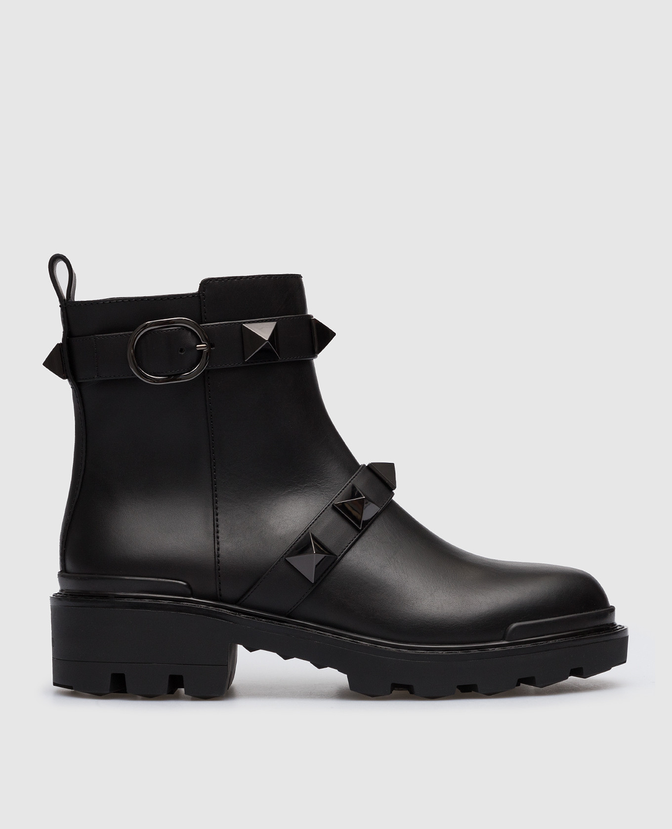 Черные кожаные ботинки Roman Stud