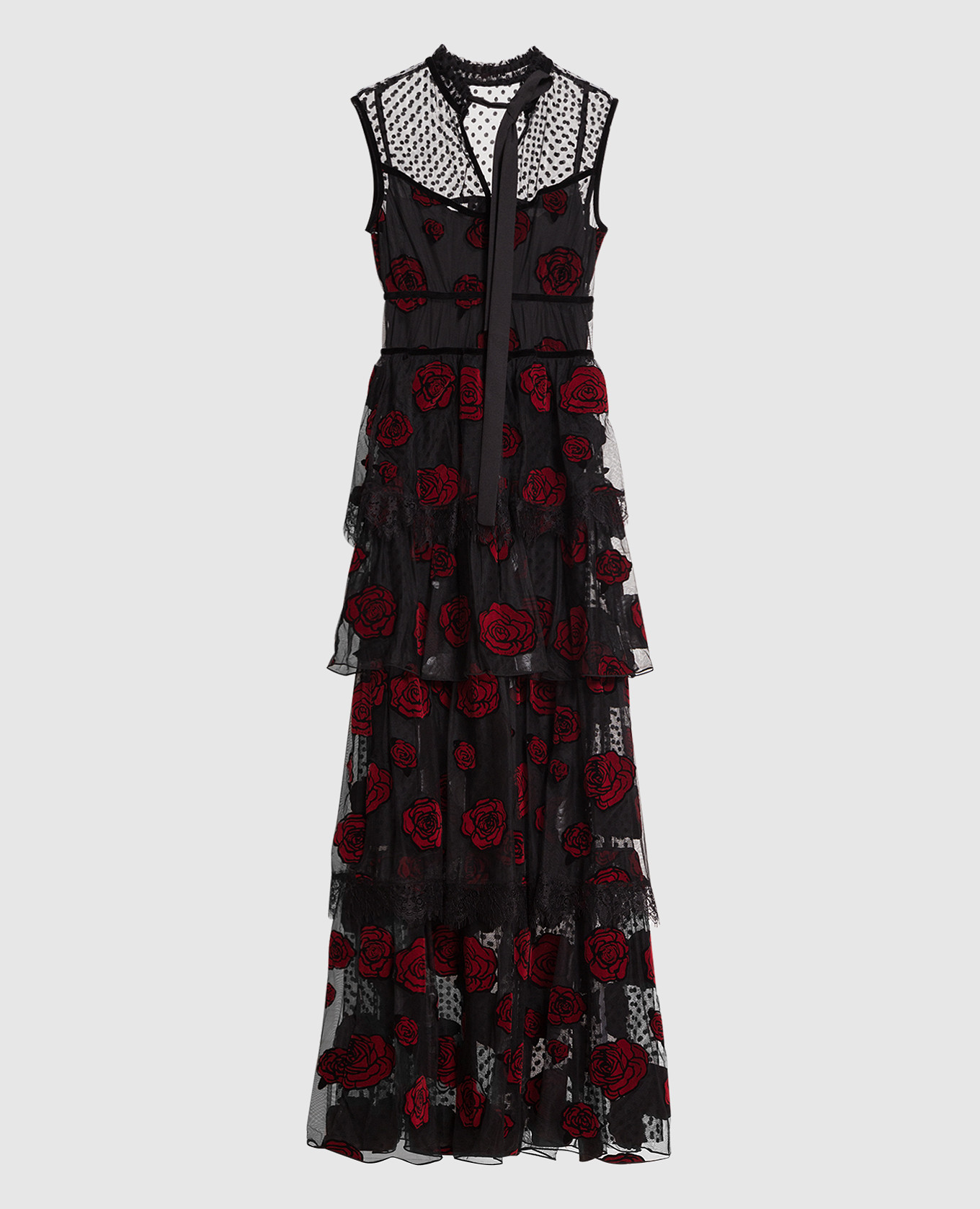 

Черное платье Galway с цветочной аппликацией, Черный, Вечерние платья