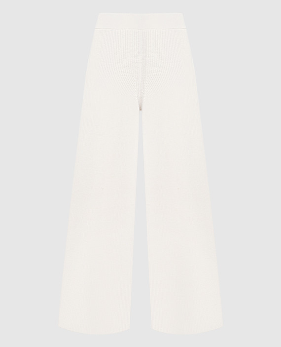 Білі широкі штани з вовни