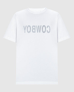 Helmut Lang Белая футболка с принтом N06HW524