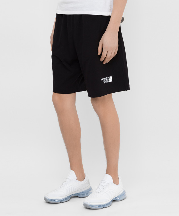 Vetements Черные шорты с логотипом UE52TR130B изображение 3