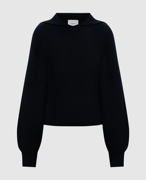 Rohe Черный свитер в рубчике из шерсти и кашемира 40923114