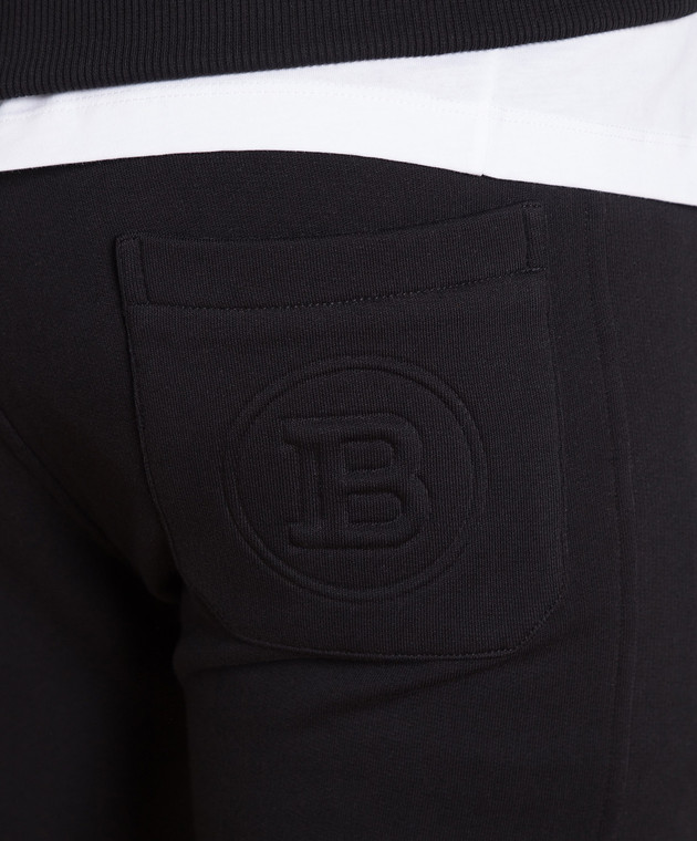 Balmain Black joggers with textured logo AH1OB030BB35 изображение 5
