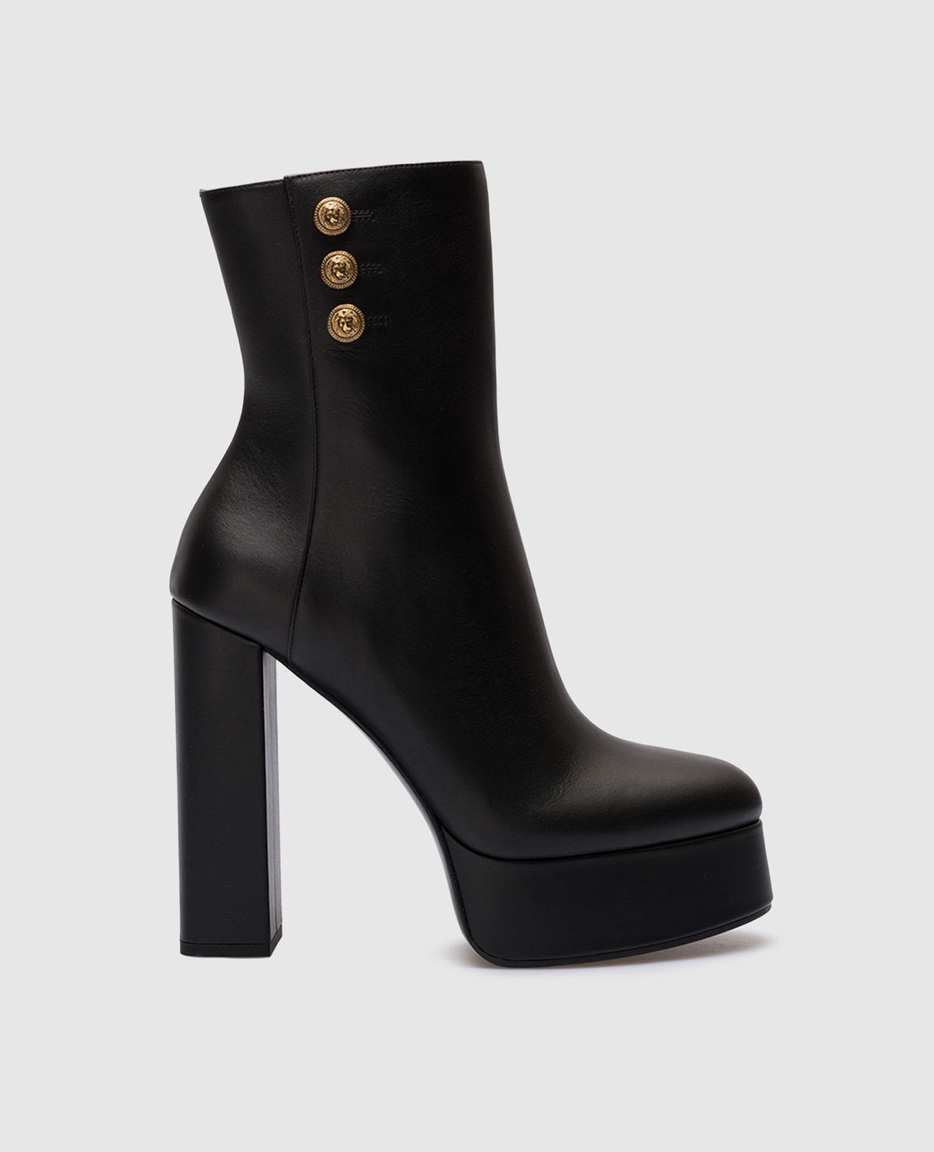 

Черные кожаные ботильоны, Черный, Ботильоны