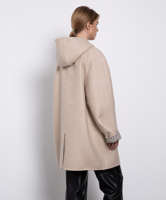 Givenchy Сіре пальто на запах з вовни та кашеміру BWC09213QY зображення 4