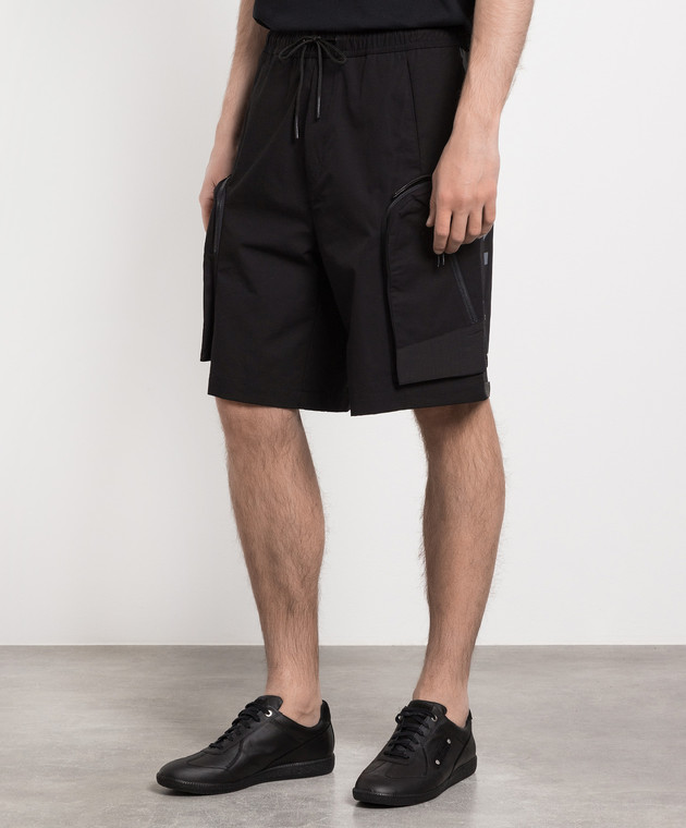 A Cold Wall - Black cargo shorts with logo print ACWMB191 - buy